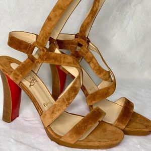 Christian Louboutin Corsini Suede Red Sole Sandal